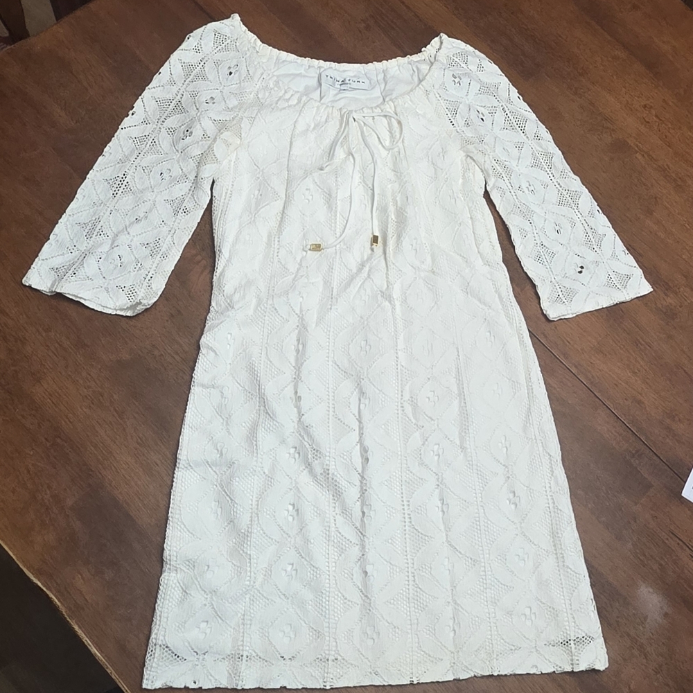 Elegant Cream Lace Dress
